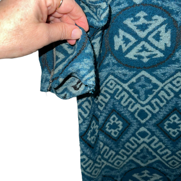 Rebecca Taylor Blue Geo Tribal Aztec Knit Wool Blend Dress SZ 2 - Picture 11 of 11